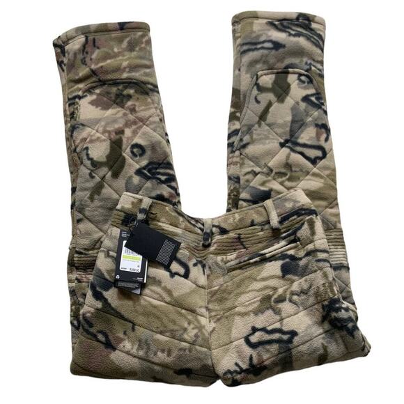Under Armour Rut Camo Pants Women 4 Loose Fit Straight Leg Camouflage Fleece NWT - Picture 8 of 16